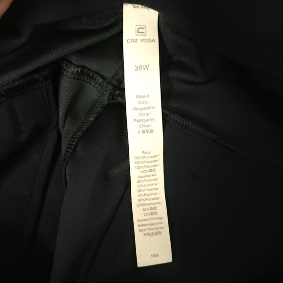 NWT CRZ Yoga Mens 38x30 Navy Blue Golf Golfing Performance Pockets Chino Pants - Picture 4 of 7